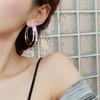 Fashion Earrings Female Europe and The United States Atmosphere Full Rhinestone Super Flash Earrings Temperament Personality Earrings Tide.