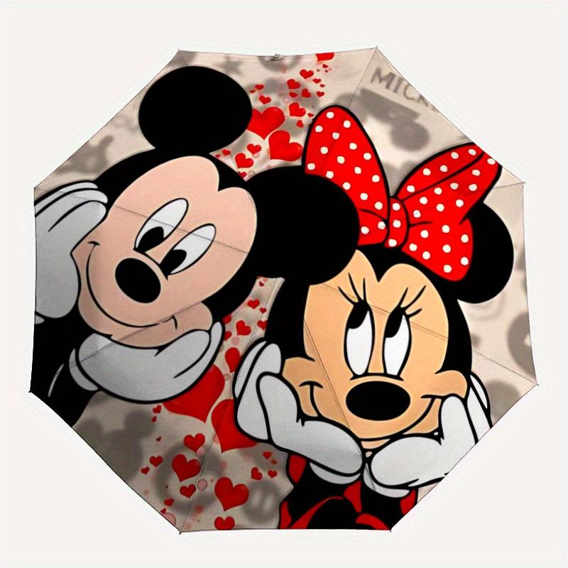 

1pc Mickey, Minnie Automatic Folding Umbrella, 8-Rib Portable & Foldable Design, All-Season Use, Highqualityy0722118