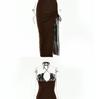 European Fashion Sleeveless High-Split Halter Neck Dress