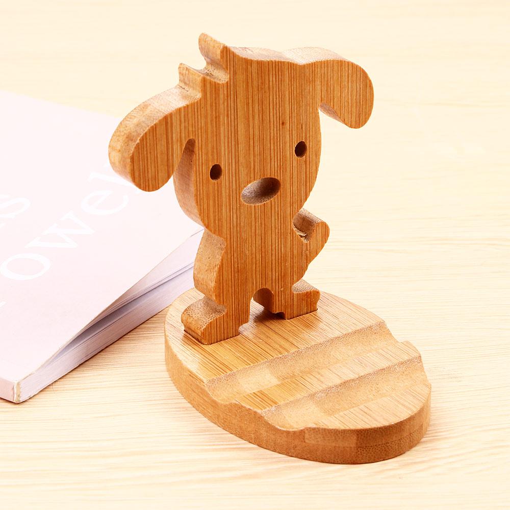 Cell Phone Smartphone Wood Wooden Phone Bracket Cellphone Standing Phone Holder Stand Bracket
