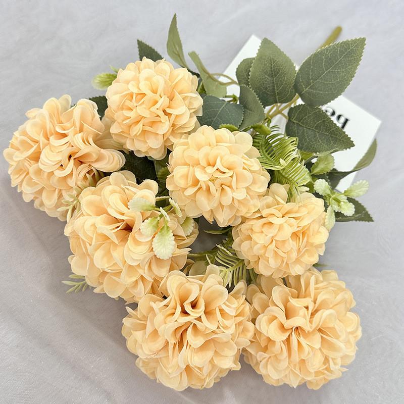 Spring Qi Seven Branch Edge Ball Artificial Flower Wedding Decor For Photography And Home Use