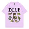 Dilf Damn I Love Frogs Graphic T Shirts Mens Womens Fashion Short Sleeve Tshirt Vintage Oversized Street Clothing Tshirts
