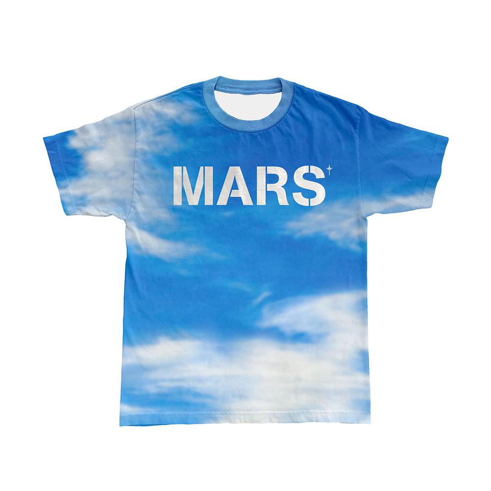 SUNSETS AND SKIES TEE THIRTY SECONDS TO MARS Tričko Rocková Kapela Módní Trička Krátký Rukáv Volné Potisk Tričko