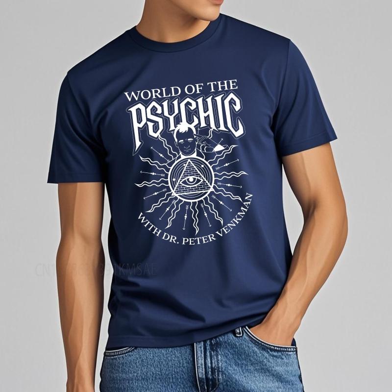 Oversized summer Unisex t shirt World Of The Psychic With Dr Peter Venkman Short Sleeve Comfortable Crew Neck Tee shirt 3XL