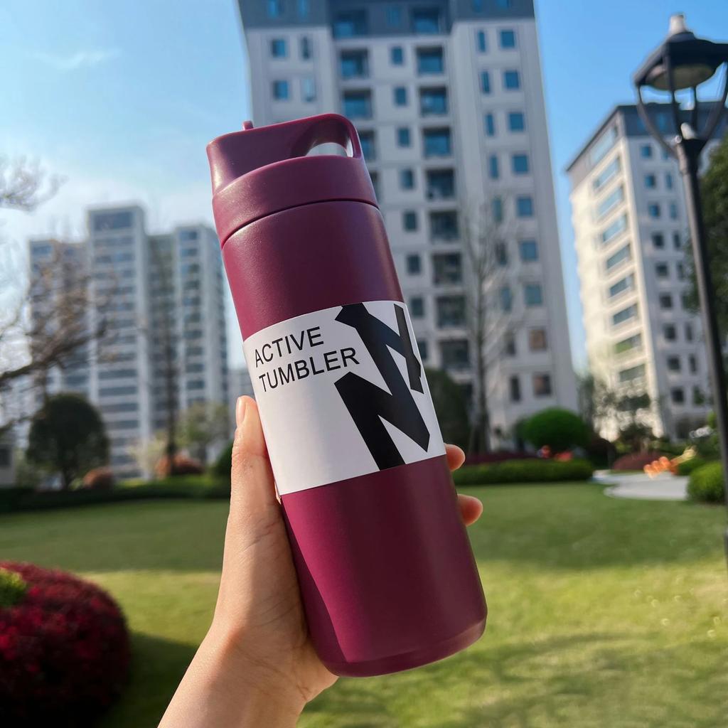 550ML Thermos Bottle Portable Tumbler Vacuum Flasks Stainless Steel Insulated Cup Outdoor Sports Water Bottle Travel Thermal Mug