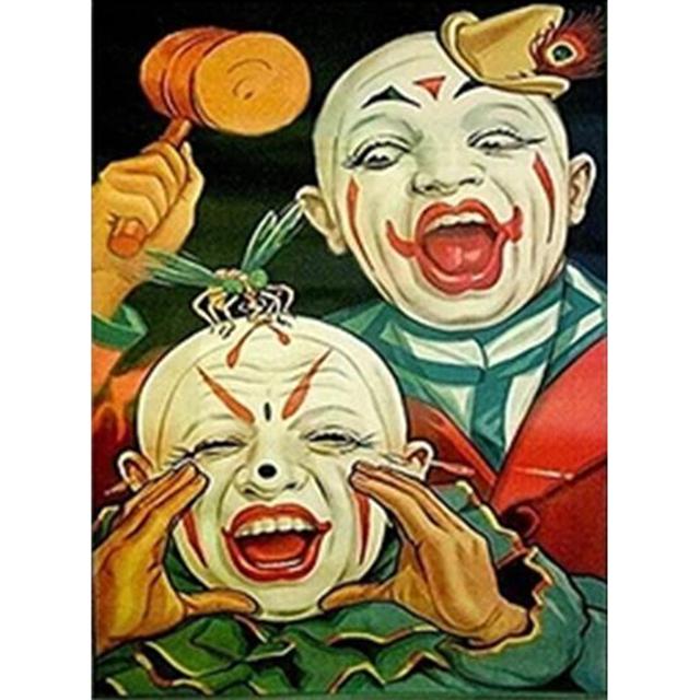 

5D Diy Алмазная картина Юмористический клоун Вышивка Полный круглый дрель Наборы для вышивки крестом Мозаичные картины Ручная работа Домашний декор Full Round 20x25CM