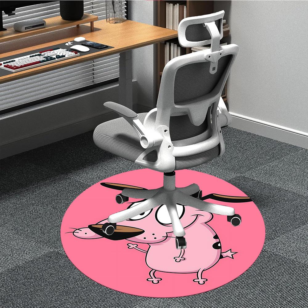 

1pc Courage the Cowardly Dog Office Round Area Rug, Under Office Chairs Bedroom Living Room Home Decor, Room Decoa1016070 80cm by 80cm