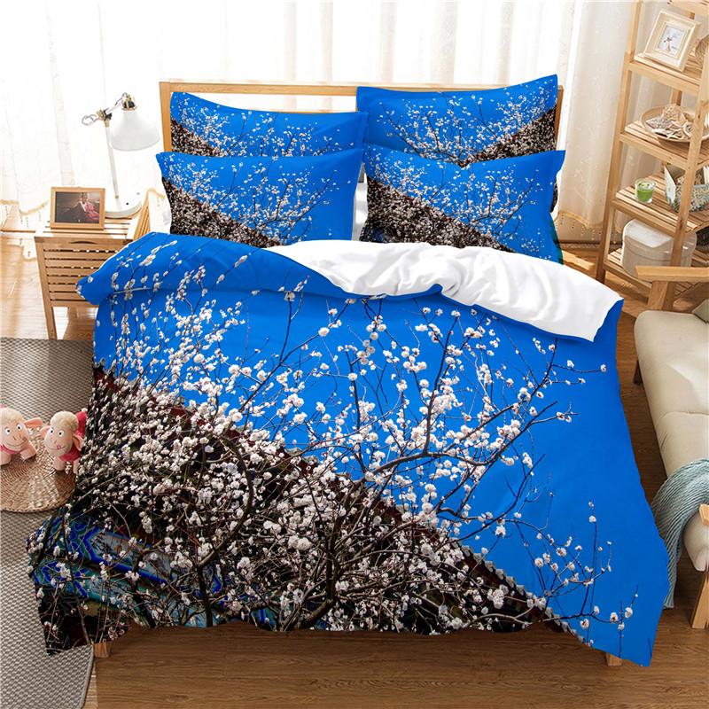 Flower Duvet Cover Set Colourful Plant Rose 3D Print Polyester Comforter Cover King Size For Girls Couple Valentine's Day Gift