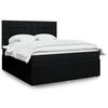 VidaXL Slatted Bed Base with Mattress Black 180x200 Cm Fabric 3294437