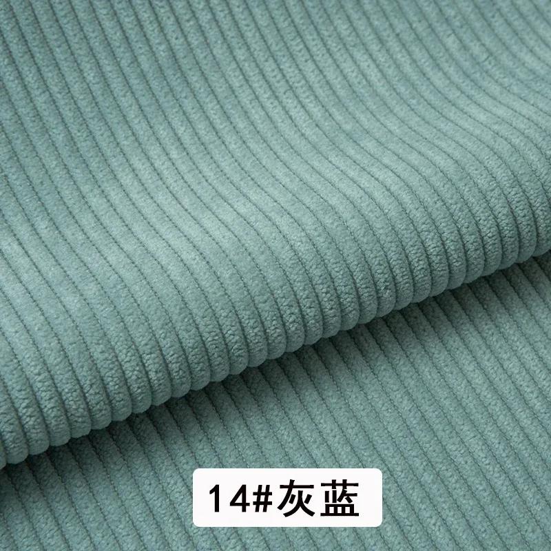 Corduroy Fabric Plain Medium Thick Strip Winter By The Meter for Clothes Bags Pant Shirts Sofa Sewing Soft Cloth Wearable Yellow