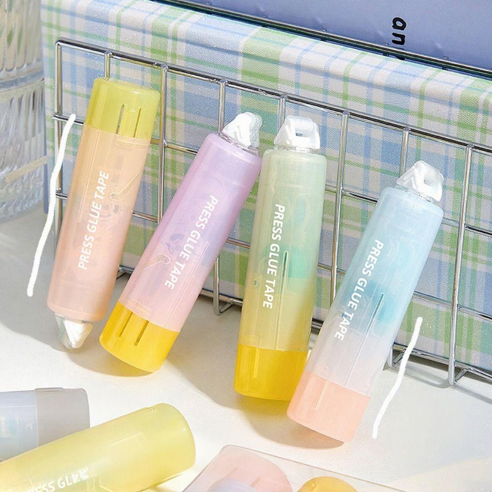 3pcs/set 360° Rotation Head Dot Glue Tape Large Capacity Dispensing Pen  School Supplies