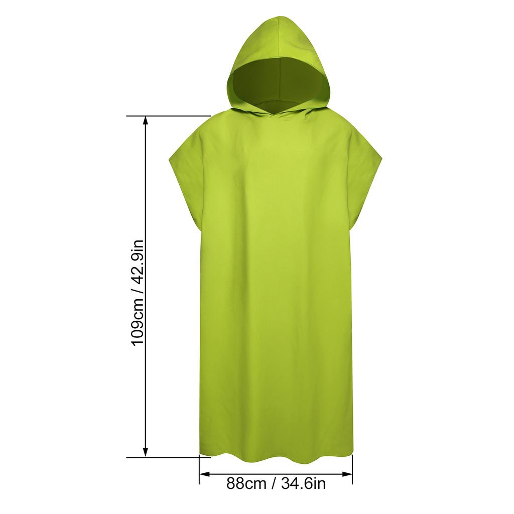 Surf Poncho Changing Towel with Hood Microfiber Beach Blanket Bath Towel Swim Towel Wetsuit Beach Poncho for Adults