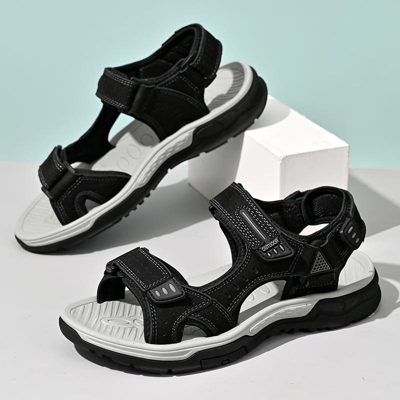 High Quality Genuine Leather Sandals for Men Comfortable and Lightweight Summer Men's Roman Shoes Outdoor Non-slip Beach Sandals