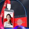 Transparent Acrylic ID Card Holder with Lanyard for Employees and Students