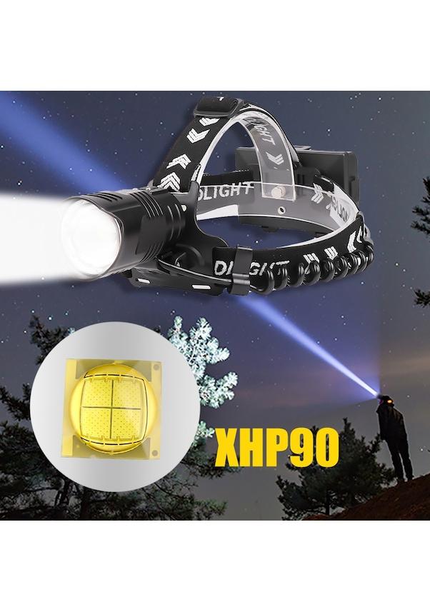 XHP90 Led Headlamp Strong Light Headlight Fishing Head Lamp USB charging I/O Telescopic Zoom P90 outdoor Camping Lighting Lamps