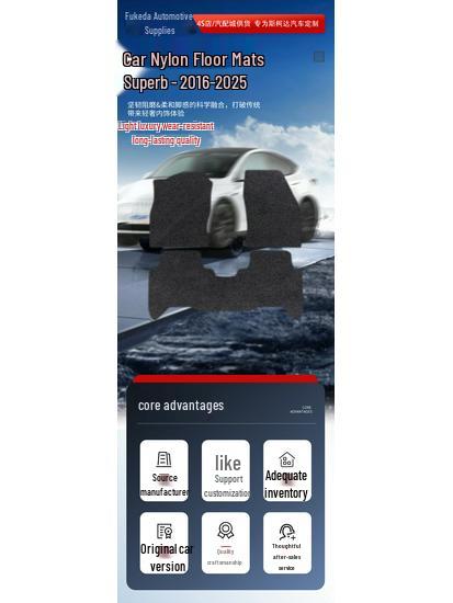 Velour Custom-Fit Skoda Superb 2016-2025, Durable and Easy-to-Clean