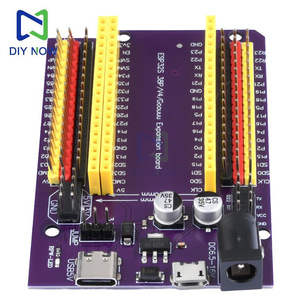 ESP32 ESP32S Expansion Board Double-Row Female Socket Compatible With 38Pin Esp32 Development Board Port  TYPE-C, MICRO USB, DC