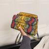 1Pc Woman Fashion Snake Print Wrist Shoulder Bag New Luxury Brand Designer Handbags Trend Quality Leather Crossbody Small Square Bag