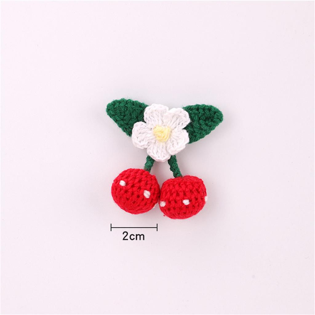 Embroidery Patches Colorful Cherry Pattern Appliques Adhesive Backing Patches for Clothing and Accessories