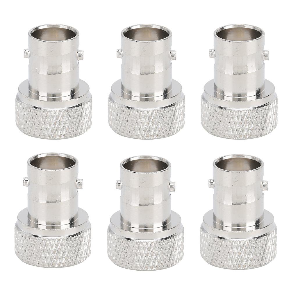 6 Stück Nickelplattierter SMA-Stecker auf BNC-Buchse Adapter mit Kupferinnenleiter für Antennen und Drahtlos-LAN-Geräte