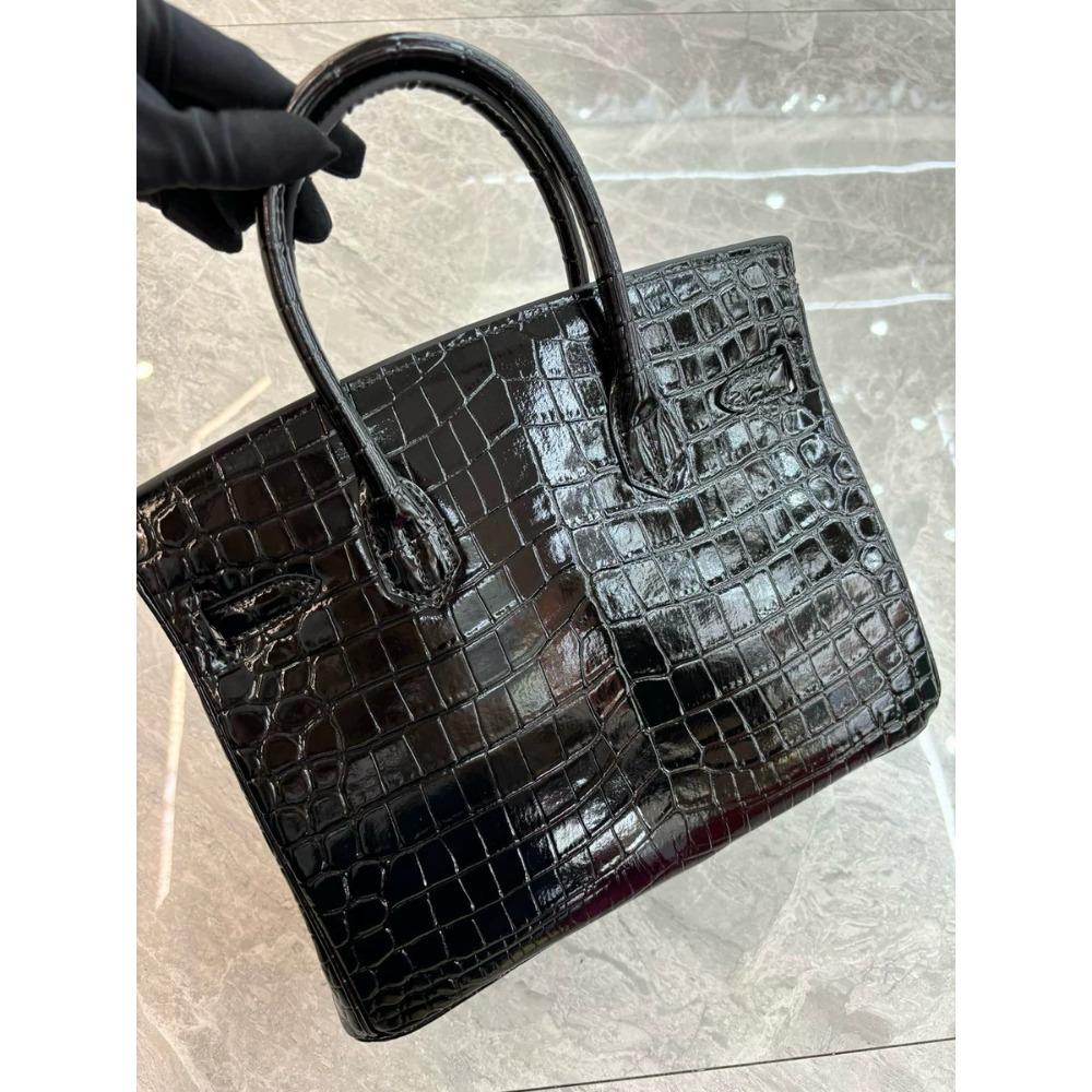 Bolsa com padrão de crocodilo nova moda e versátil bolsa de mão e transversal bolsa feminina de couro