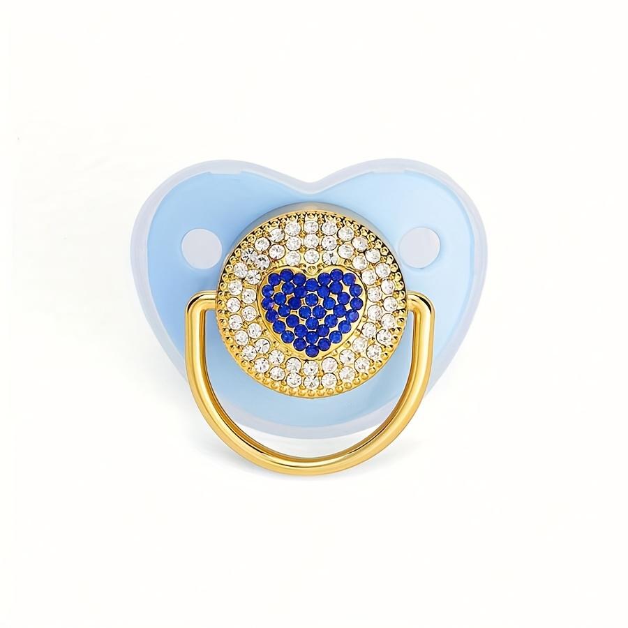 

1 шт. Силиконовая жевательная игрушка для питомцев в форме сверкающего бриллианта с пылезащитным чехлом, узор в виде сердца, снятие тревоги у собак, прочная жевательная игрушка синий