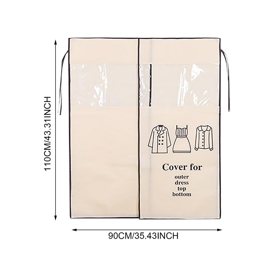 Household Clothing Dust-Proof Cover Wardrobe Storage Hanging Bags Closet Dust Bag Garment Protective Cover Clothing Organizer