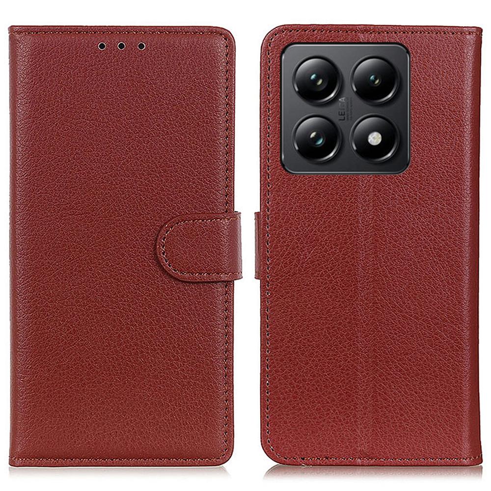 For Xiaomi 14T Wallet Case PU Leather Phone Cover Litchi Texture