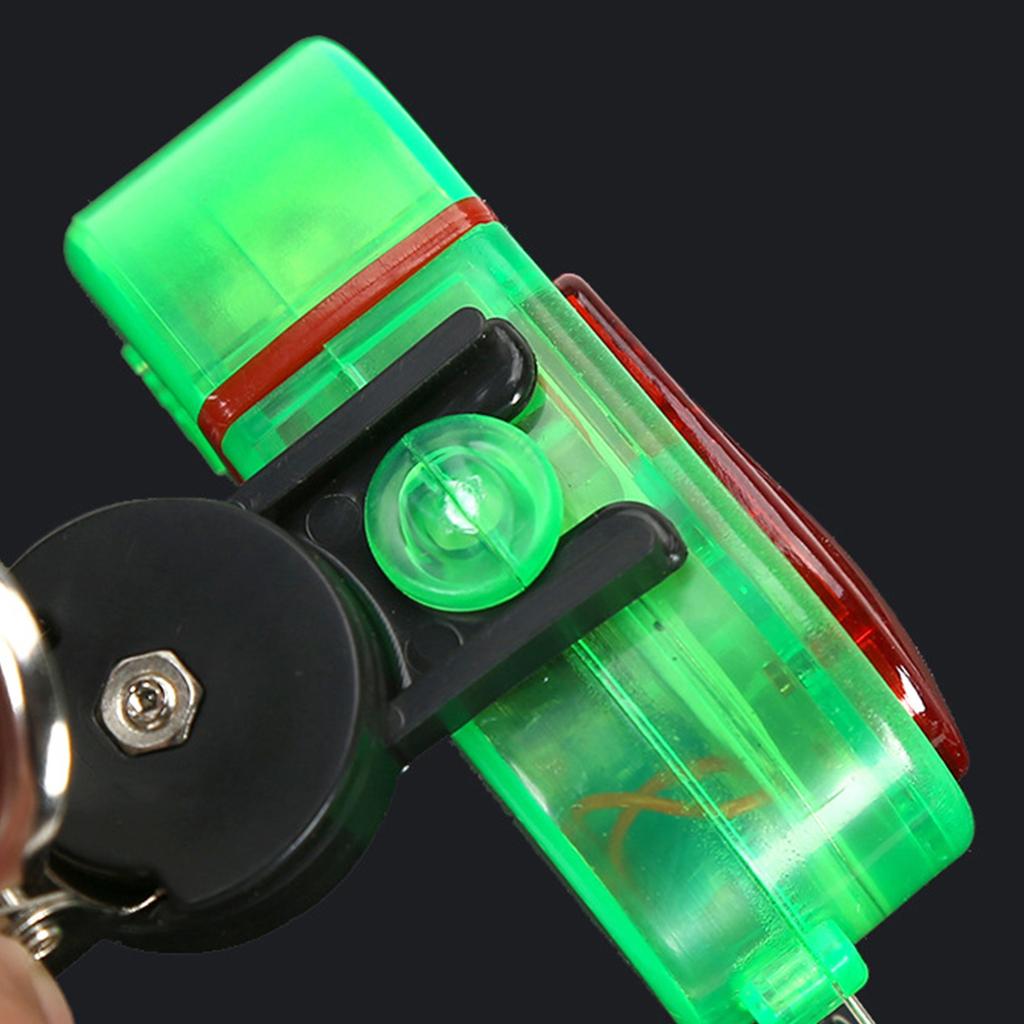 Wędkarski Alarm Brań Wielokątny Regulowany Elektroniczny Wskaźnik Alarmowy Wędkarski z Dźwiękiem i Światłem dla Większości Wędzisk