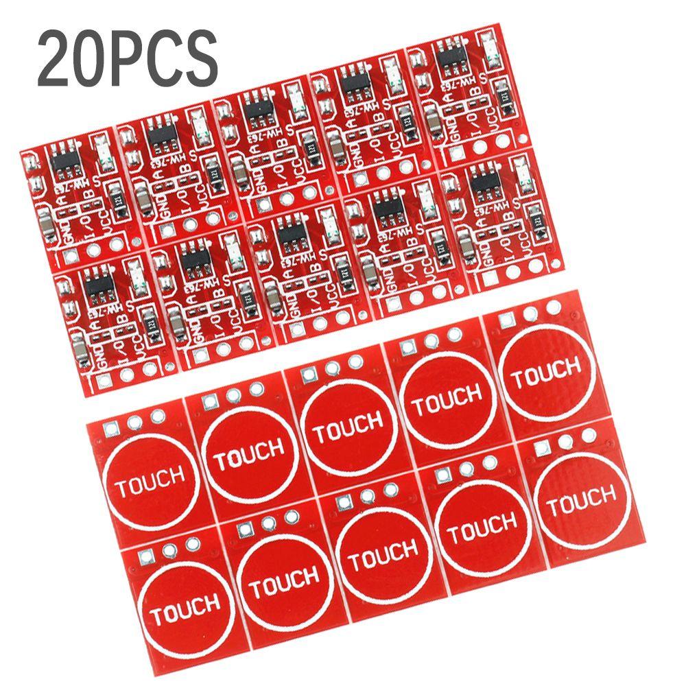 20PCS Safe 2.5-5.5V Self Locking TTP223 Capacitive Switch Touch Button Module Touch Switch Sensor