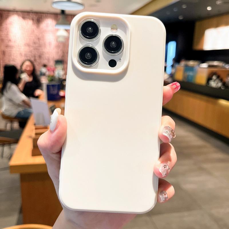 Fashion Candy Colors Soft Phone Case for IPhone 16 12 14 13 15 Pro Max 14Plus Camera Bumper Shock Protection Matte Cover Coque