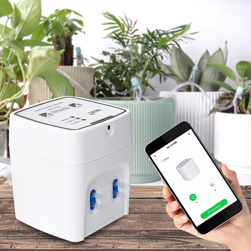 WIFI Intelligent Watering Device Double Pump Timed Automatic Drip Irrigation System Remote APPController For Garden Plant Flower