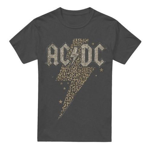 AC/DC Unisex Adult Leopard Print Bolt T-Shirt