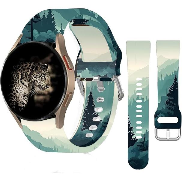 20mm Silicone Sport Bands Compatible for Galaxy Watch 6/Watch 5/Galaxy Watch 4 40mm 44mm/Classic 42mm 46mm/Watch 3 41mm, Active 2 Watch Bands,