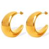 French Minimalist C-Shaped Crescent Earrings - Versatile, High-End Design for Women