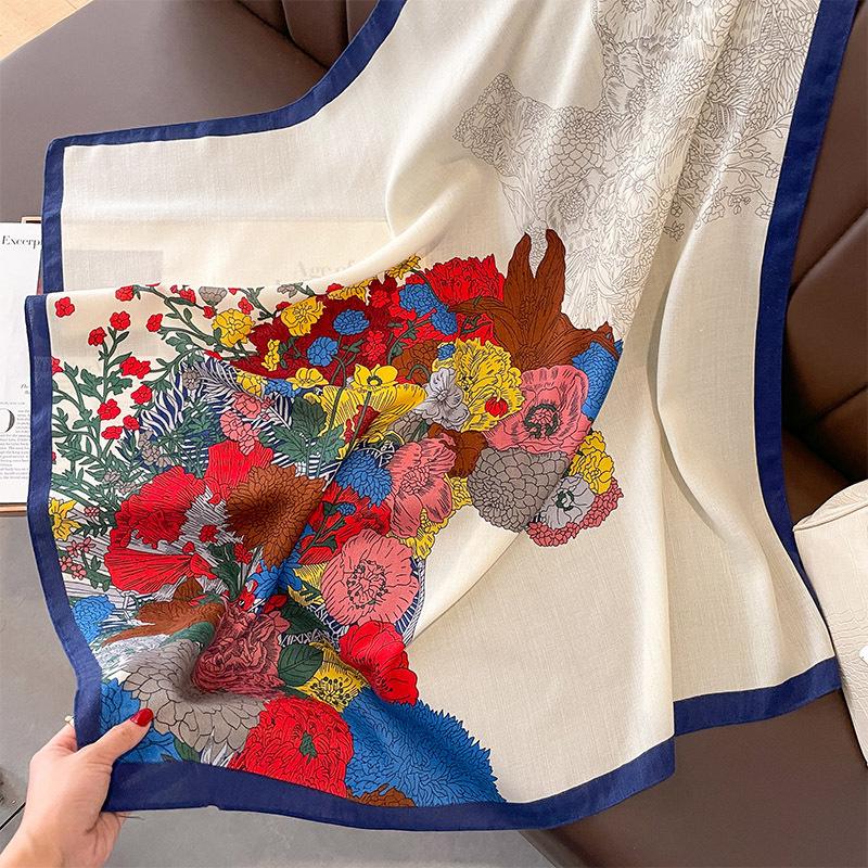 

90 * 90 см новый квадратный шарф многофункциональный декоративный модный шарф двойного назначения шаль носить солнцезащитный крем зима тепло 90*90cm