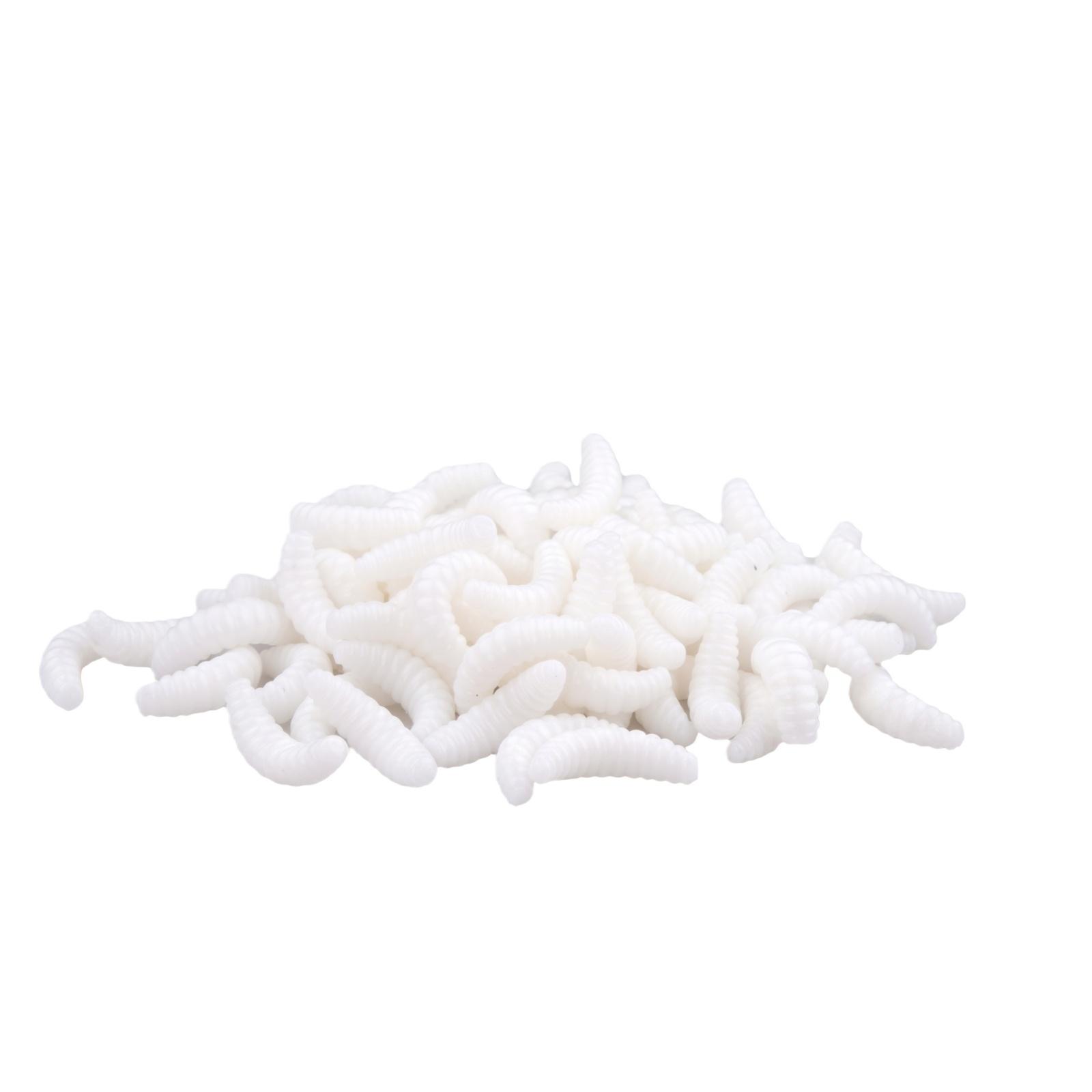 

Soft Fishing Lure Worms Artificial Bait for Freshwater Fish Carp Bream Bass Trout Panfish Fishing Tackle one size білий