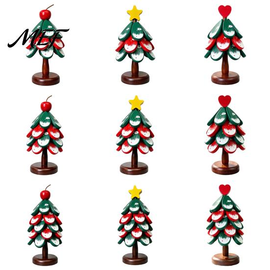 Festive Restaurant Accessory Christmas Tree Wooden Trivets, Durable Pine Wood Potholders with Storage Stand, Insulated Serving Tray Heat Resistant