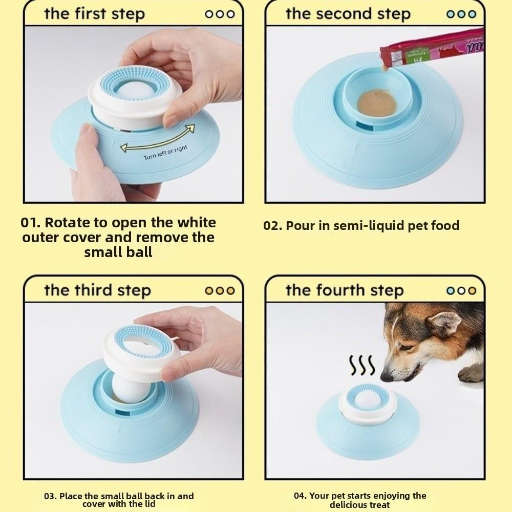 Interactive Dog Licking Bowl Plastic Liquid Food Feeder Funny Slow Food Plate  Puppy Training