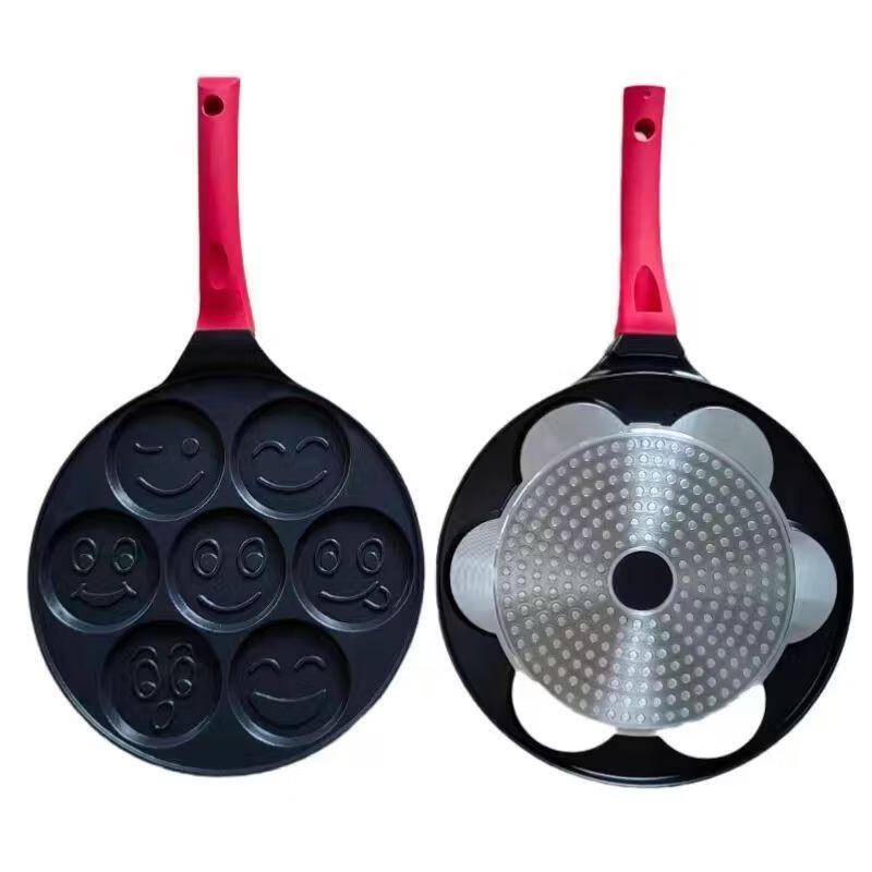 SEE KEAN 7-Hole Waffle & Smiley Face Egg Pan