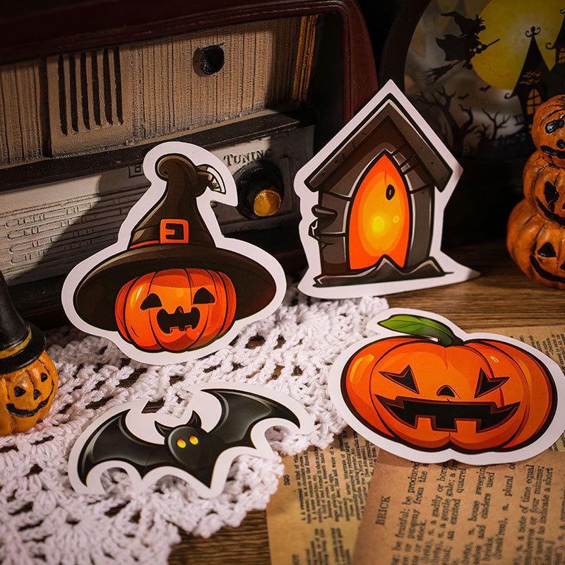 Cross-Border Halloween Sticker Pack: Creative Kids' Notebook Stickers for DIY Decoration & Gifts.
