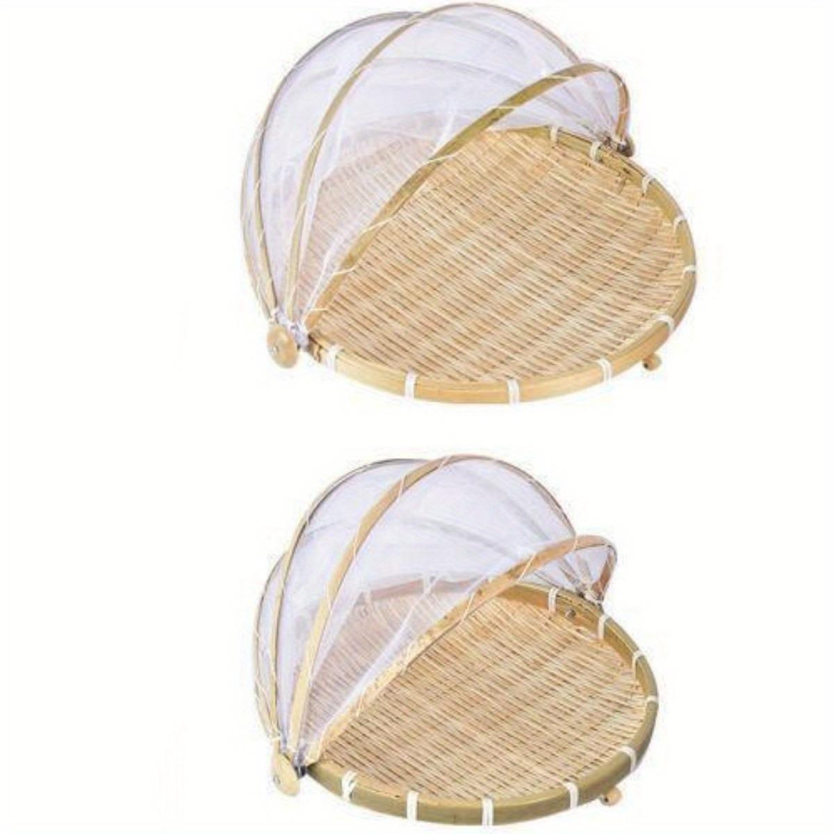 

Кухонные аксессуары Бамбуковая корзина Противомоскитная бамбуковая корзина Держатели совков Сетка Плетеная фруктовая корзина Высокое качество