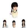 Wednesdays Addams Family Hair Knitting Wig – Halloween Cosplay Party Style