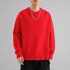 Maglione da Uomo a Girocollo Manica Lunga tinta unita Casual per Coppia Top Basic a Maglia