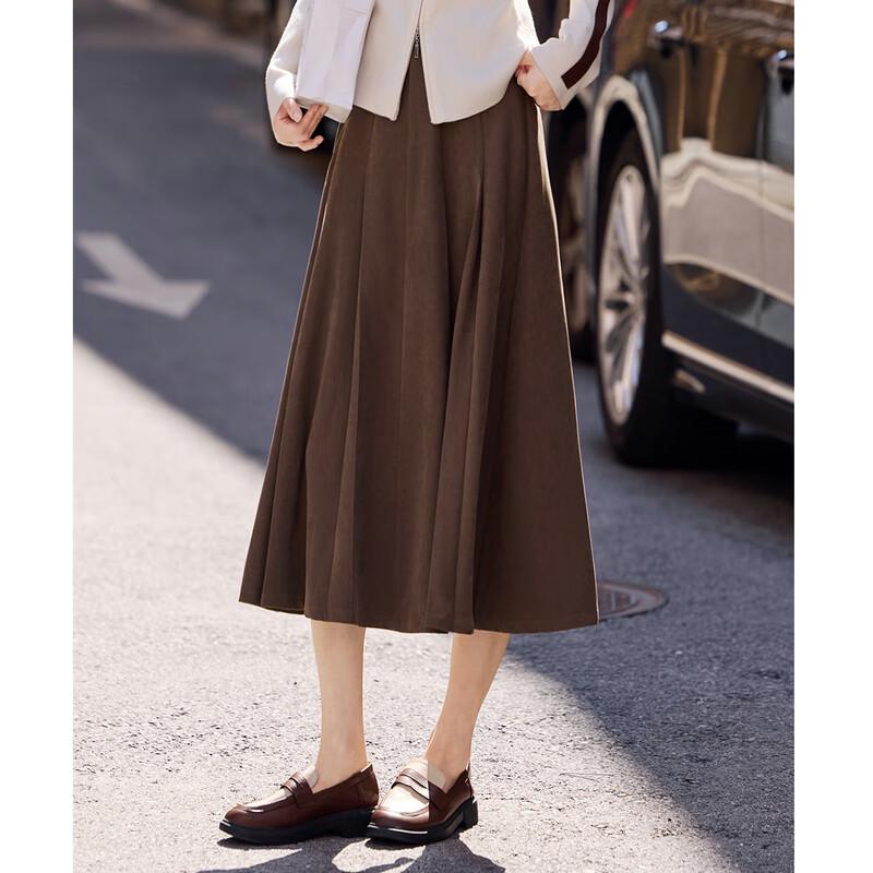 Morandi Style High-Waist Pleated Midi Skirt
