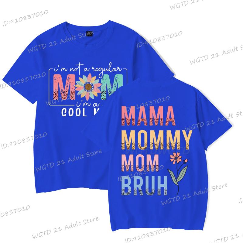 Im A Cool Mom Print T Shirt Short Sleeve Mama Mommy Mom Bruh Tshirts Boho Style Round Neck Mothers Day Gifts Tshirt Female