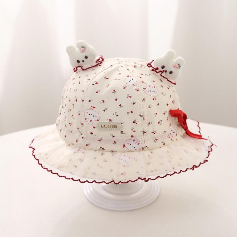 Adorable Mesh Floral Baby Girl Bucket Hat for Spring/Summer