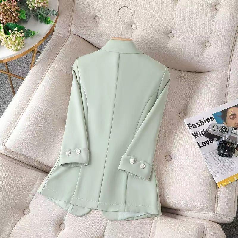 Blazer de primăvară și vară pentru femei, secțiune scurtă cu un nasture, mic și simplu