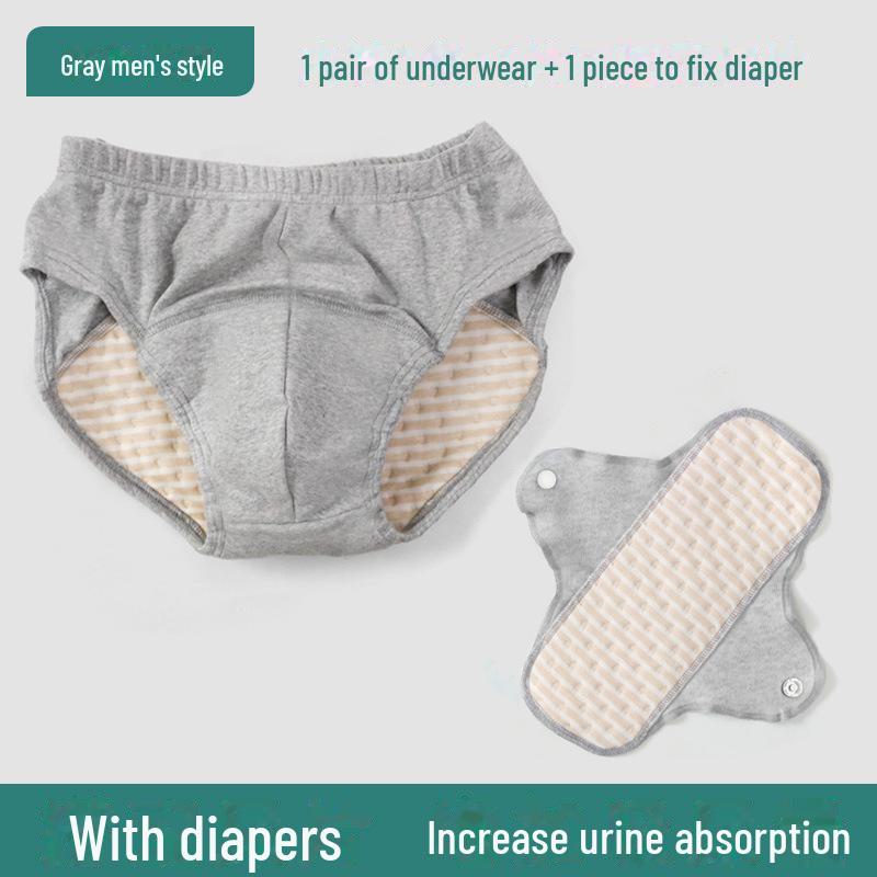 Washable Elderly Incontinence Underwear - Anti-Leak Bed-Rest Care Diaper 