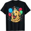Celebration Event Birthday Party Golden Retriever T-Shirt